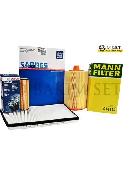 W211 Mercedes E200 Komp. Filtre Bakım Seti (2002-2009)