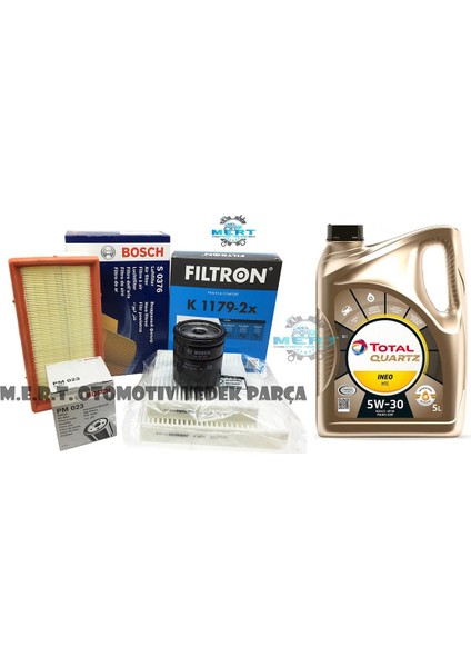 C3 1.2 Vti Puretech Filtre Seti ve Ineo Htc Motor Yağı 82 Hp