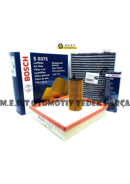 Bmw 1.18I F20 Benzinli Filtre Bakım Seti 2016 ve Sonrası (510213452)