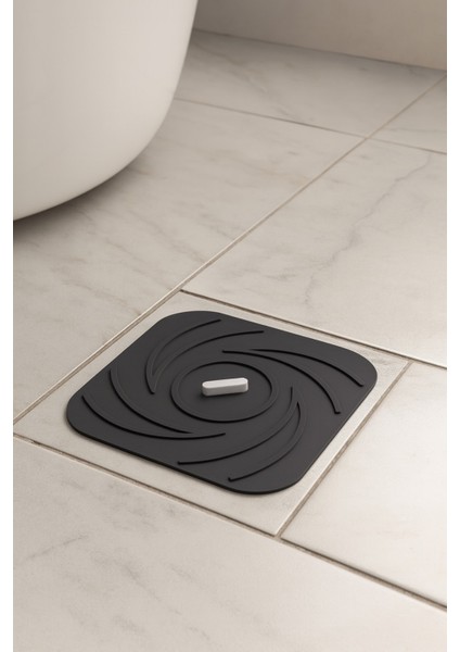 Gri Renk Kare Kötü Koku Önleyici Silikon Mat Banyo Mutfak Lavabo Balkon Gider Tıpası Kapağı indirimleri