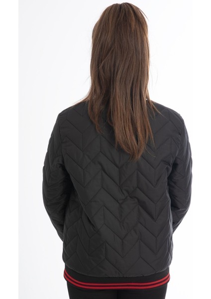 Spor Kız Çocuk Kolej Yaka Astarlı Su Ve Rüzgar Geçirmez Fermuarlı Cep Mont Ceket