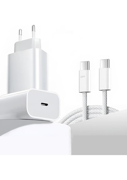 Iphone 17 / 17 Pro / 17 Pro Max Uyumlu Type-C Hızlı Şarj Aleti Seti Beyaz fiyatları