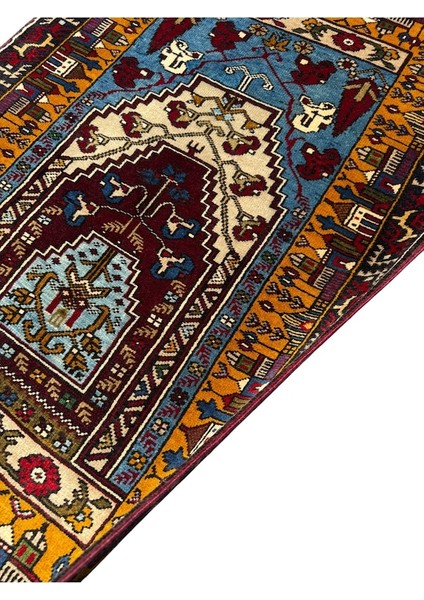 El Dokuma Sıfır Yahyalı Namazlık 82X125 Kök Boya Seccade Yün modelleri