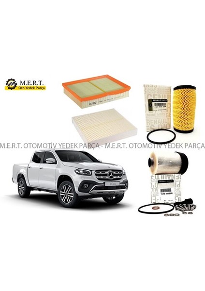 Mercedes Benz W470 X-Klasse Filtre Bakım Seti X220D X250D (4lü)