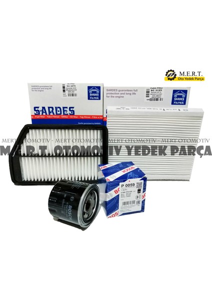 Hyundai Elantra 1.6 Benzinli Filtre Bakım Seti (2011-2015)