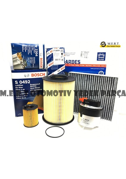 Volvo S40 1.6 Dizel Bosch Filtre Bakım Seti (2007-2010)