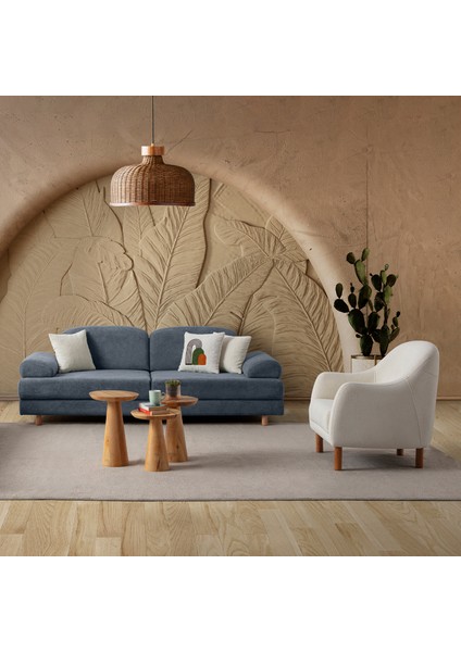 Aries Yataklı Sandıklı Koltuk Takımı 3+1 Mavi modelleri