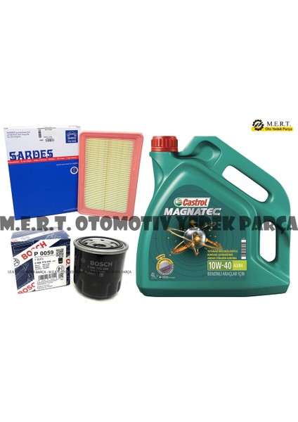 Hyundai Accent 1.3 Bakım Seti Hava Yağ Filtre Castrol 1997-2000