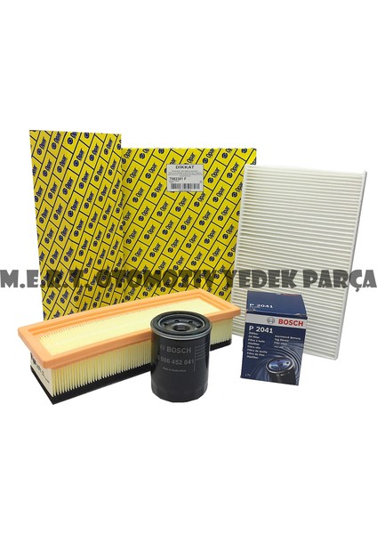 Fiat Albea 1.4 Filtre Bakım Seti (2006-2012) Opar + Bosch