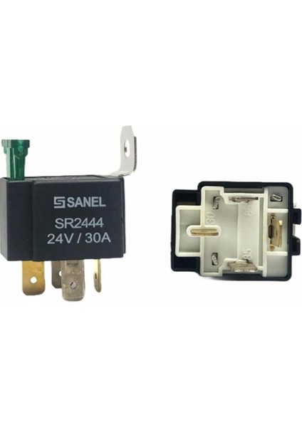 Sanel 24V 30 Amp.role Uclu Sigortalı Ayaklı 30-87-86-85 30740091