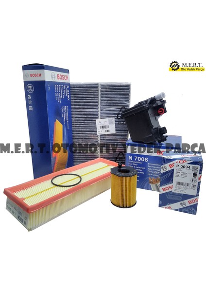 Citroen Berlingo 1.6 Hdi Euro 4 Filtre Bakım Seti (2008-2012)