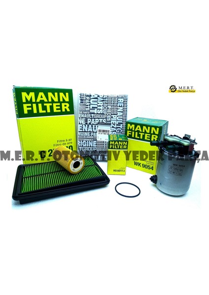 Nissan Qashqai 1.6 Dci Mann Filtre Bakım Seti (2014-2018)
