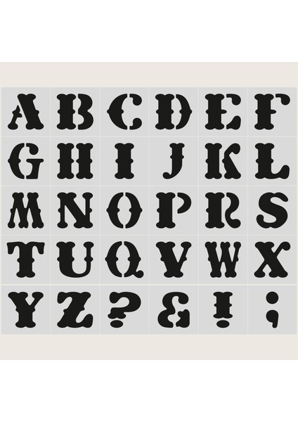 Ada Sanatsal Stencil Harf Boyama Şablonu X002 fiyatları
