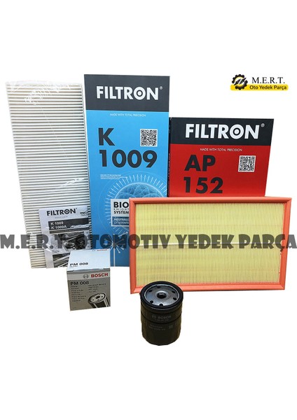 Opel Vectra B Filtre Bakım Seti 1.6 ve 2.0 16V (1995-2003)