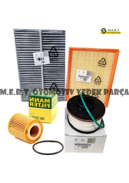 Citroen Berlingo 1.5 Bluehdi Filtre Bakım Seti 2019-