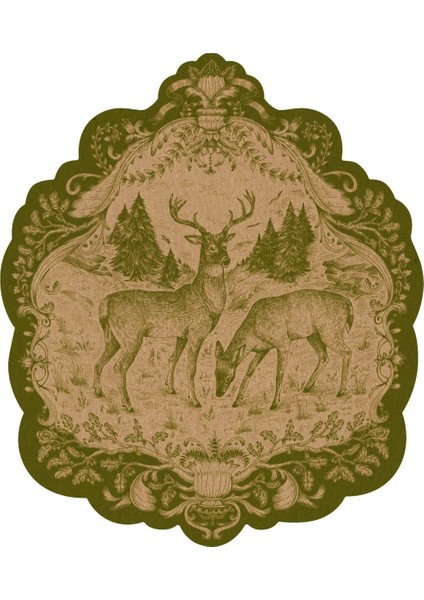 Die-Cut Moss Fable Fauna Placemat - 12 Sheets