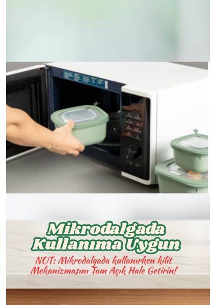 3'lü Mikrodalga ve Difriz Kullanımına Uygun Vakumlu Sızdırmaz Saklama Kabı Seti 600-1100-1800 ml fırsatları