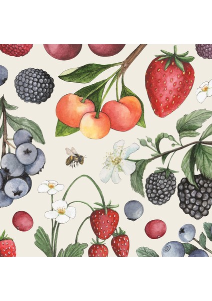 Wild Berry Cocktail Napkin Pack Of 20