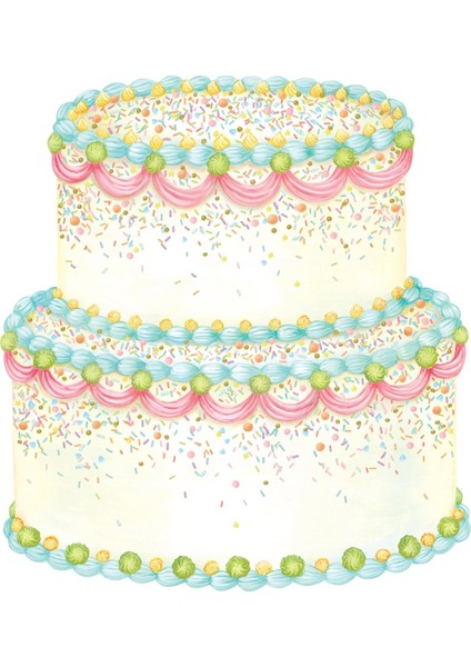 Die-Cut Birhday Cake Placemat 12 Sheets