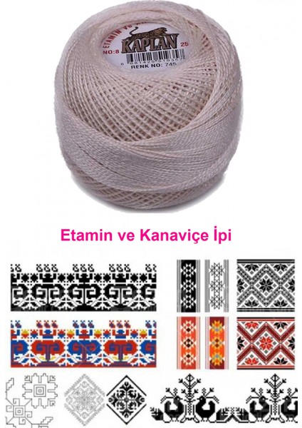 Kaplan Etamin ve Kanaviçe Ipi 8 No Kod/renk: 745 - fiyatları