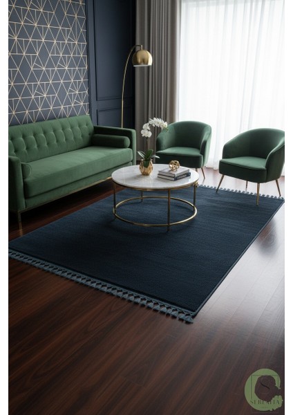 Post/peluş Yıkanabilir Kaymaz Taban Yumşacık Mavi Örgü Saçaklı Modern ve Şık Salon Oturma Odası Mutfak Çocuk Odası Koridor Antre Halısı fiyatları