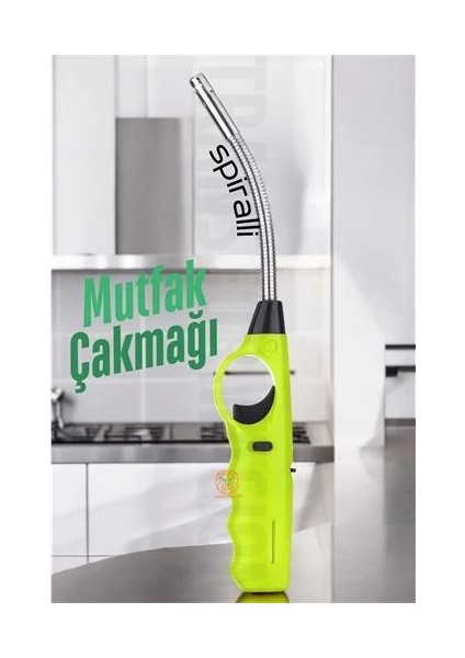 Bx Spiralli Mutfak Çakmağı Barbekü Mangal Mum Çakmağı