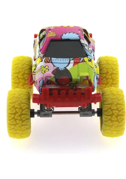 Die Cast Çizgi Film Desenli Sarı Teker Araba modelleri