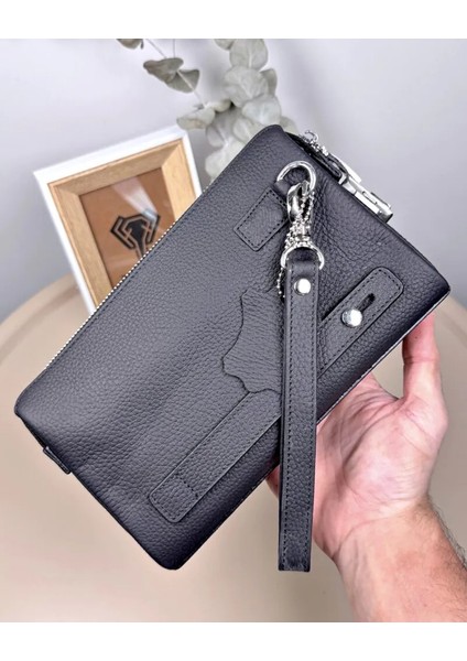 Hakiki Deri Şifreli Fermuarlı Erkek El Çantası 2105