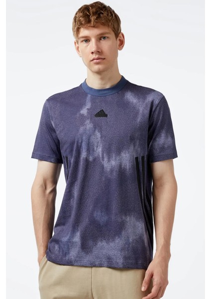 M Fi 3s T Mens Multicolored Antrenman T-Shirt Erkek Antrenman Tişört Mavi