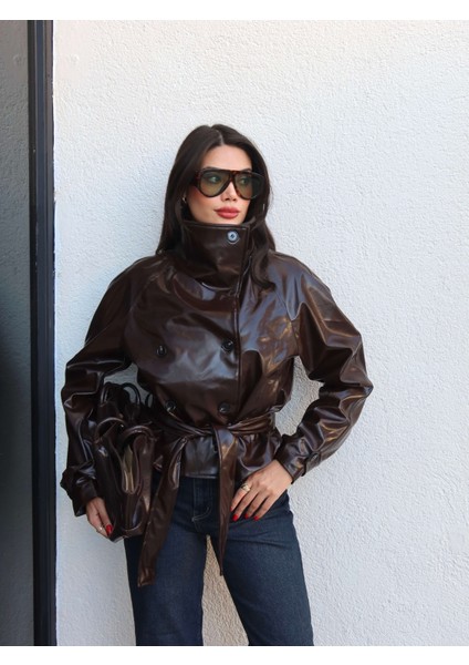 Belden Bağlamalı Rugan Ceket fırsatları