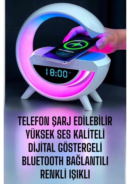 Bluetooth Hoparlör Dijital Göstergeli Wireless Şarj Rgb Işıklı fiyatları