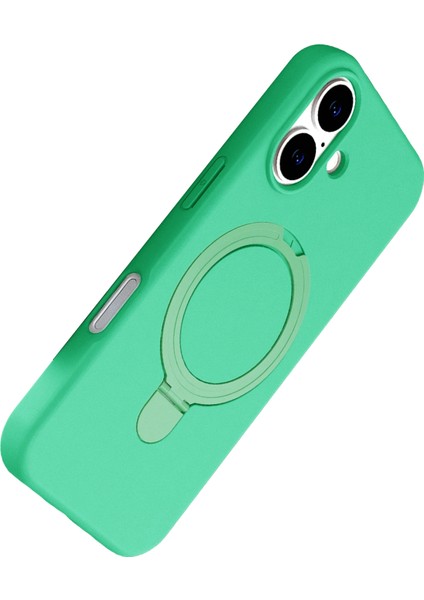 More-Tr Newface Apple Iphone 16 Plus Regal Magsafe Standlı Kapak - Yeşil fırsatları