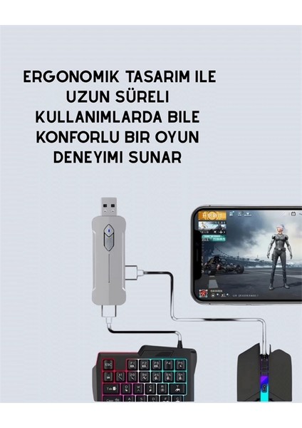 5in1 Bt5.3 Mobil Oyun Kiti Klavye Mouse Dönüştürücü Seti modelleri