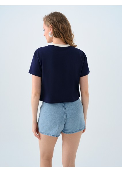 Regular Long Crop Kadın Tshirt K.kol