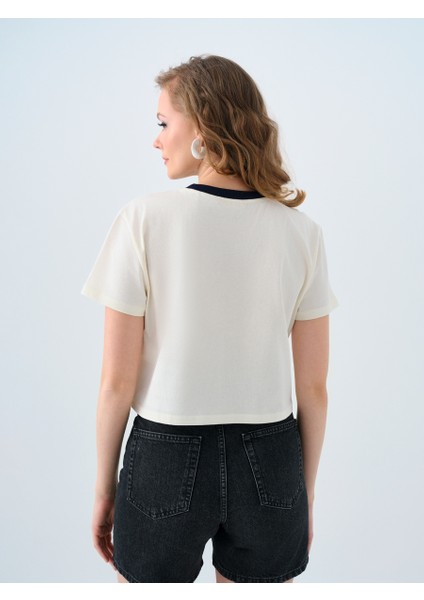 Long Crop Kadın Tshirt K.kol