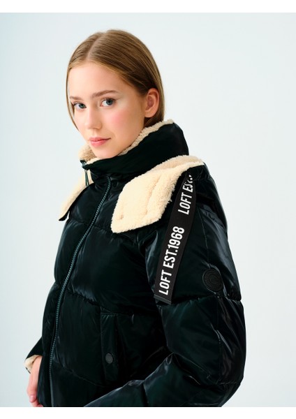 Yeşil Kadın Mont LF2037356 LF2037356004