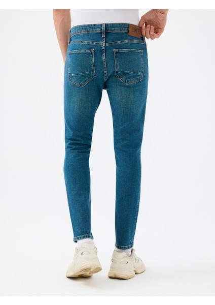 Erkek Jean Pantolon Petrol LF2037021 Justin Skinny