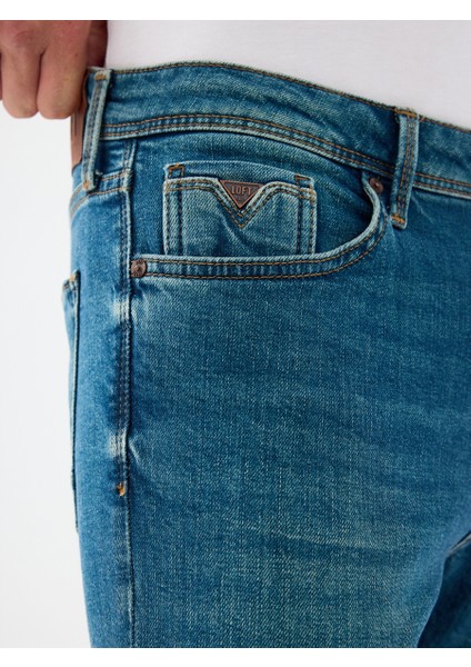 Erkek Jean Pantolon Petrol LF2037021 Justin Skinny