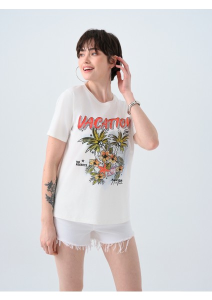 Long Crop Kadın Tshirt K.kol