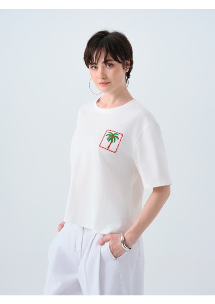 Long Crop Kadın Tshirt K.kol