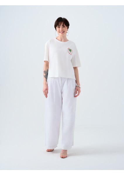 Long Crop Kadın Tshirt K.kol