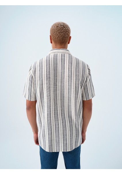 Relax Fit Lacivert Erkek Gömlek LF2038621