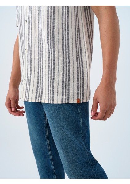 Relax Fit Lacivert Erkek Gömlek LF2038621