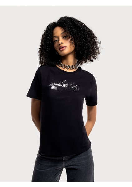 Kadın T-Shirt Siyah LF2035221