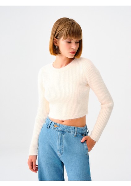 Loose Crop Kadın Kazak