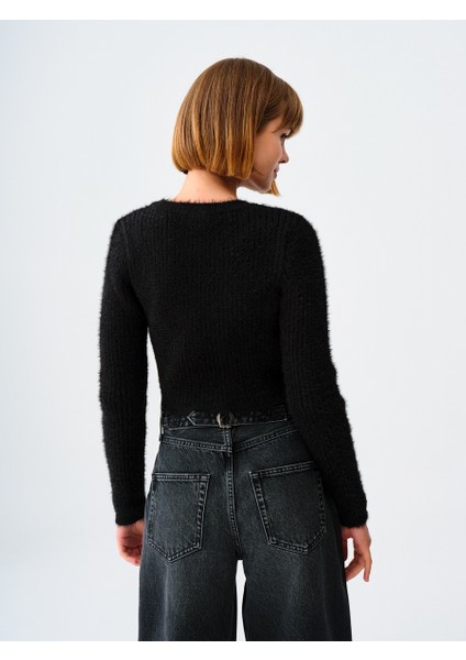 Loose Crop Kadın Kazak