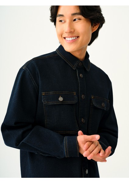 Oversize Fit Erkek Gömlek U.kol