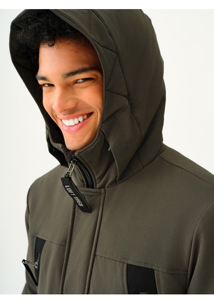 Erkek Kapüşonlu Uzun Parka