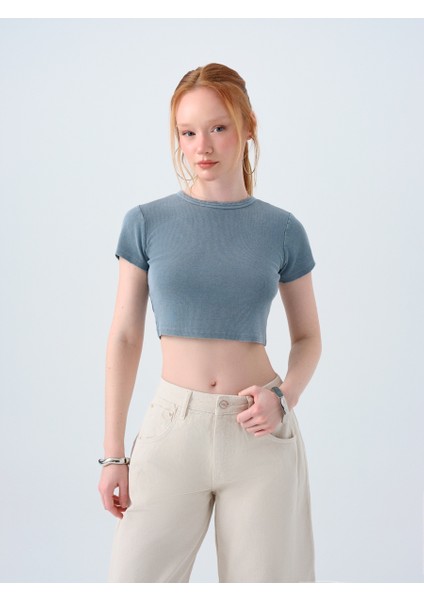 Crop Kadın Tshirt K.kol