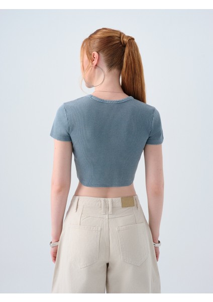 Crop Kadın Tshirt K.kol